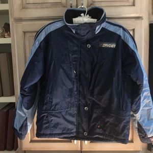 Spyder ski coat sz 12 blue euc